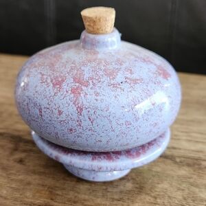 Ceramic Art Piece with Cork Lid